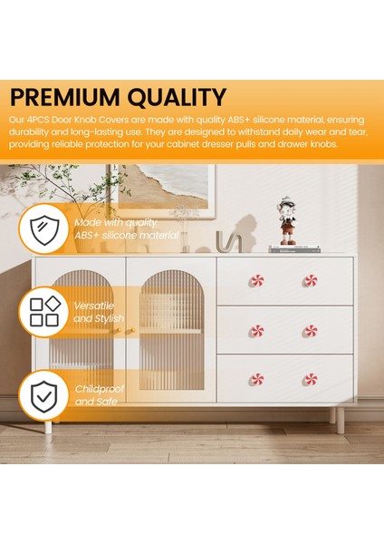 4pcs Kapı Düğmesi Kapakları Abs Noel Düğmesi Kapakları Dolap Dresser Çeker Noel Çekmece Düğmeleri (Yurt Dışından) fırsatları