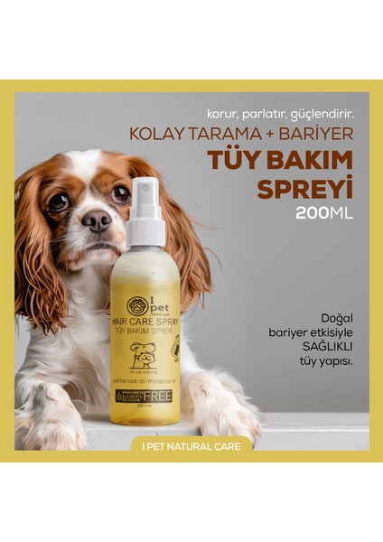Kedi Köpek Tüy Parlatıcı ve Kolay Tarama Spreyi 200 ml – Dış Etkenlere Karşı Koruma
