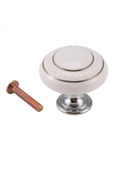 1 x Seramik Kapı/gardırop/dolap/dolap Düğme Saplı Çekmece Beyaz (Yurt Dışından)