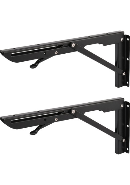 2pcs 12 Inç Katlanır Raf Braketleri Ağır Hizmet Tipi Metal Rafları Destek Braketi Duvarı Monte Yüzer Raf Braketi (Yurt Dışından)