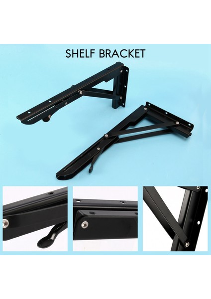 2pcs 12 Inç Katlanır Raf Braketleri Ağır Hizmet Tipi Metal Rafları Destek Braketi Duvarı Monte Yüzer Raf Braketi (Yurt Dışından) indirimleri