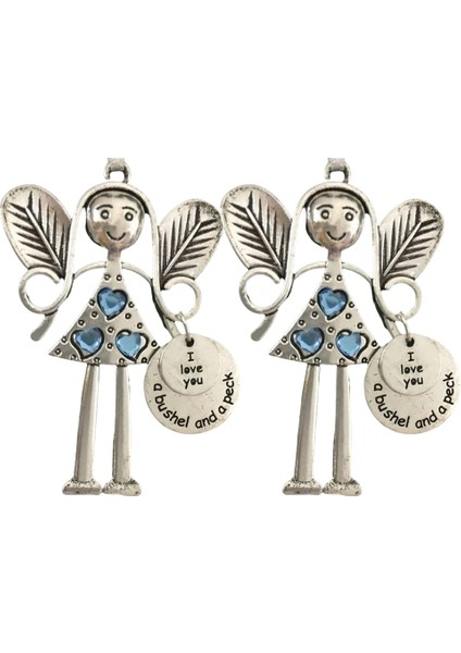 Hediye Arkadaşları Küçük Kolye Süsler Melek Dekorasyon, Noel Dostluk Dekorasyon Hediyesi, Arkadaşlar Için Hediye Açık Mavi (Yurt Dışından)