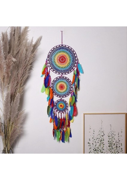 Hint Tarzı Üç Halkalı Rüya Yakalayıcı Ev Dekorasyon Kolye Rüya Tuzağı Şenlikli Dekorasyon Kolye (Yurt Dışından) modelleri