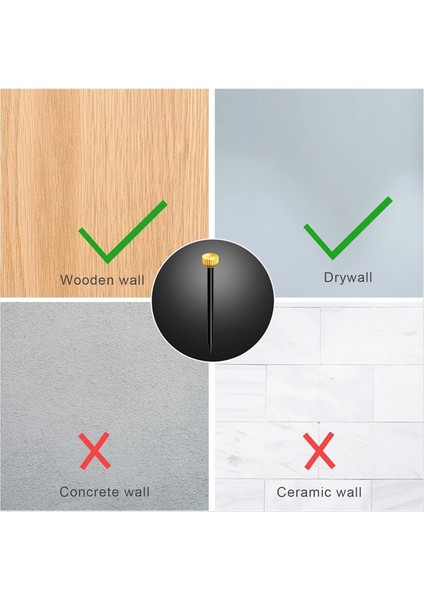 90PCS Resim Asma Çiviler 3 Boyutlar Duvar Dekorasyonu Için Asma Çiviler Asma Çember Seti Askılar Alçıpan Çivi Için (Yurt Dışından) indirimleri