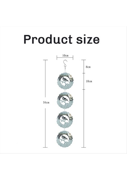 3D Rüzgar Spinner ile Dış Çanlar Için Rüzgar Çanları, Bahçe Arka Bahçesi Için Kadınlar Için Hediyeler Kuş (Yurt Dışından) indirimleri