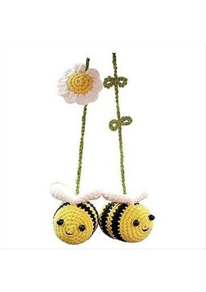 Dokuma Arı Araba Süslemesi Bee El-Trail Süsleme Dikizim Ayna Araç Aksesuar Dekorasyonu Arı Severler Için (Yurt Dışından)