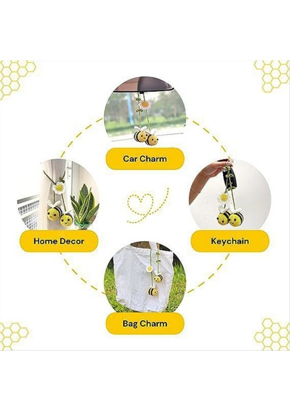 Dokuma Arı Araba Süslemesi Bee El-Trail Süsleme Dikizim Ayna Araç Aksesuar Dekorasyonu Arı Severler Için (Yurt Dışından) modelleri