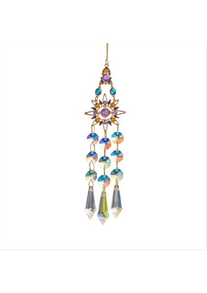 Kristal Suncatcher Açık Rüzgar Çanları Bahçe Rüzgar Müziği 3D Rüzgar Spinner Bahçe Gökkuşağı Yapımcısı Dekorasyon Için Asılı (Yurt Dışından)