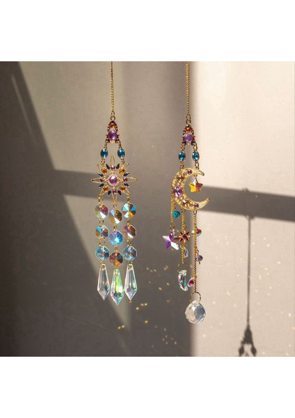 Kristal Suncatcher Açık Rüzgar Çanları Bahçe Rüzgar Müziği 3D Rüzgar Spinner Bahçe Gökkuşağı Yapımcısı Dekorasyon Için Asılı (Yurt Dışından) modelleri