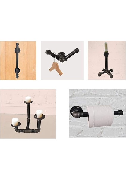 1/2 Inç Dövülebilir Dökme Demir Boru Flanşı, 1/2 Inç Siyah Boru Dişli Boru Meme Uçları, 8 Adet (Yurt Dışından) fırsatları