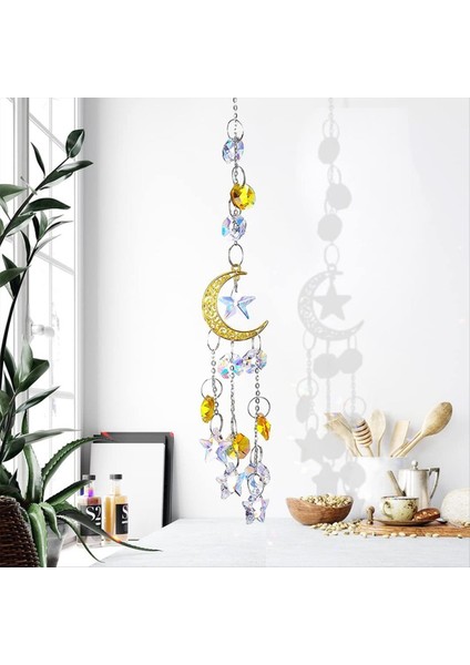 Kristal Güneş Yakalayıcı Küçük Asılı Güneş Yakalayıcı Kolye Prizma Pencere Dekorasyon Kristal Kolye Güneş Yakalayıcı Altın (Yurt Dışından) fırsatları