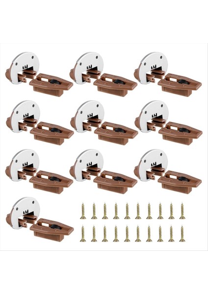 10 Set Çekmece Yedek Parça Çekmece Slaytlar Ray Değiştirme Kiti Geliştirilmiş Ticari Stil Çekmece Tıpa (Yurt Dışından)