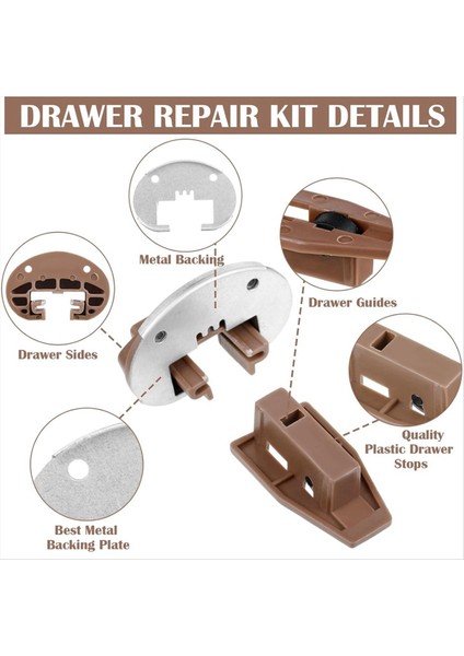 10 Set Çekmece Yedek Parça Çekmece Slaytlar Ray Değiştirme Kiti Geliştirilmiş Ticari Stil Çekmece Tıpa (Yurt Dışından) fiyatları