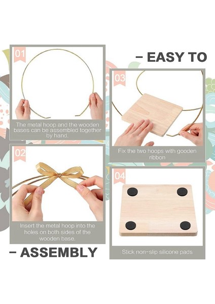 1 Set Metal Çiçek Çember Merkez Parçası Stand 12 Inç Altın Çiçek Halkası Çelenk Asma Mum Çemberi Merkez Parçası (Yurt Dışından) modelleri