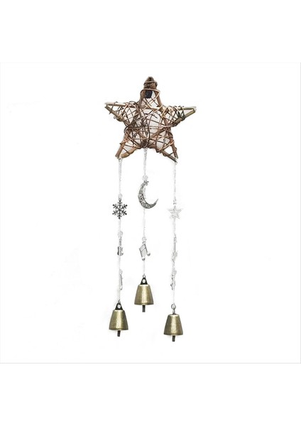 Cadı Çanları Koruma Kapı Askıları Cadı Rüzgar Çanları Asılı Cadı Çanları El Yapımı Rattan Rüzgar Çanaları Dekor Gümüş (Yurt Dışından)