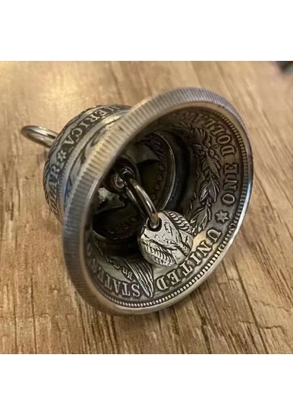 Morgan Silver Dolar Bell Ev Dekor Para Zanaat Asma Duvar Asma Dekor Rüzgar Çenesi (Yurt Dışından) indirimleri