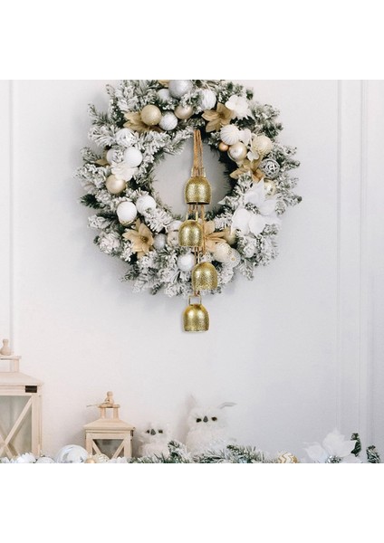 2sets Noel Çanları Metal Rustik Asma Çanlar Ile Vintage Noel Dekorasyonları Noel Için Kapalı Ev (Yurt Dışından) indirimleri