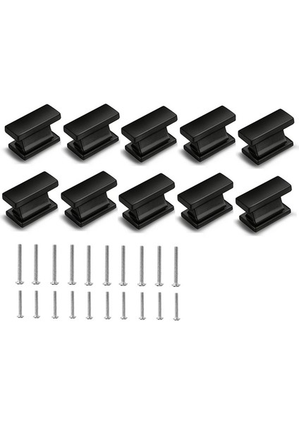 10 Paket Kare Siyah Dolap Çekmecesi Dresser Dolap Dolap Kulpları Dolap Için Banyo Mutfak Dolabı Donanımı (Yurt Dışından)