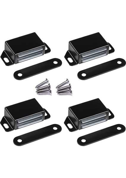 4 Pack Manyetik Kapı Yakalama Yüksek Manyetik Paslanmaz Çelik Ağır Dereceli Mutfak Kapısı Çekme Kabul Siyah (Yurt Dışından)