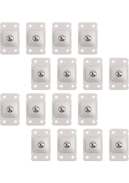 16 Pcs Savaşlar Için Kendi Yapırlıkları Sağlıkları 360 Derece Döndürme Paslanmaz Çelik Kasnak Kackları 4.5 x 2,8cm (Beyaz) (Yurt Dışından)