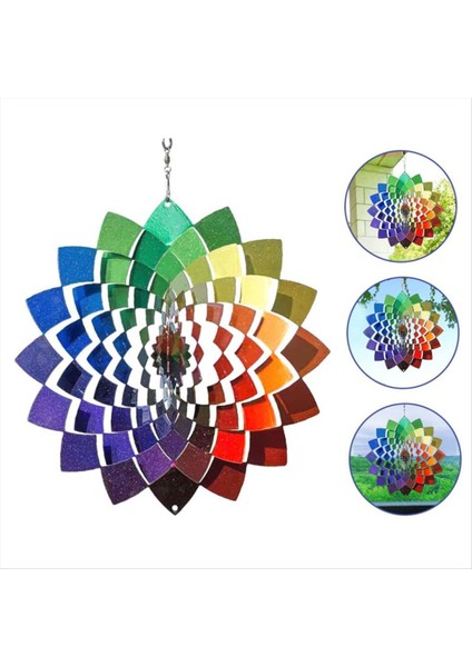 Rüzgar Spinners Açık Paslanmaz Çelik Rüzgar Spinners Renkal Rüzgar Zil Süsleri Bahçe Asma Dekorasyon (Yurt Dışından) fiyatları