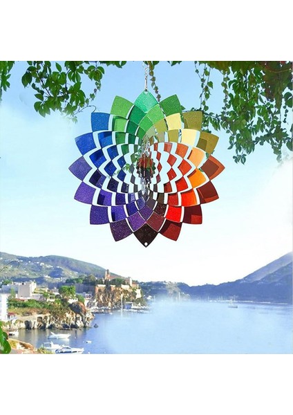 Rüzgar Spinners Açık Paslanmaz Çelik Rüzgar Spinners Renkal Rüzgar Zil Süsleri Bahçe Asma Dekorasyon (Yurt Dışından) indirimleri