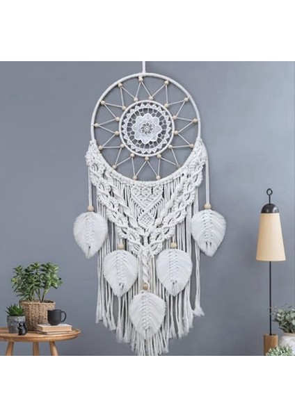 Macrame Dream Catchers Için Yatak Odası Yetişkin Rüya Catcher Duvar Dekor Boho Duvar Dokuma Yapraklar Ev Dekorasyon (Yurt Dışından) modelleri