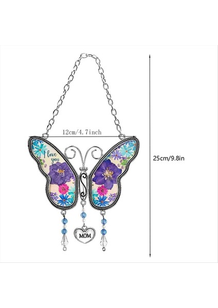 Kelebek Metal Rüzgar Çanları Dekorasyon El Yapımı Bahçe Asılı Kolye Anneler Günü Hediye-B (Yurt Dışından) modelleri