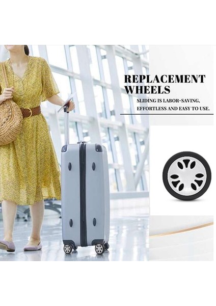 4pc Bavul Yedek Tekerlekleri 51MM x 18MM Spinner Tekerlek Sessiz Hasarlı Bagaj Tramvay Çakçısı Onarımı Için Esnek Pürüzsüz (Yurt Dışından) fiyatları