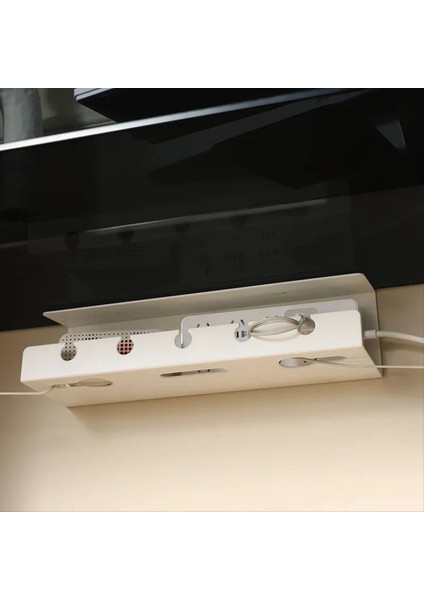 Kablo Tutucu Tablonun Altında, Güç Panosu Kablolarını Yönetin, Bilgisayar Masası Soketi Yumruk Atmadan Sabitleme, Depolama Rafı Beyaz (Yurt Dışından) modelleri