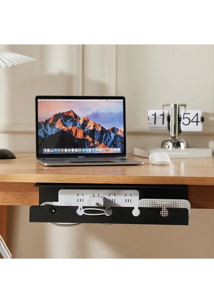 Kablo Tutucu Tablonun Altında, Güç Panosu Kablolarını Yönetin, Bilgisayar Masası Soketi Yumruk Atmadan Sabitleme, Depolama Rafı Beyaz (Yurt Dışından) fırsatları