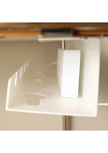 Kablo Tutucu Tablonun Altında, Güç Panosu Kablolarını Yönetin, Bilgisayar Masası Soketi Yumruk Atmadan Sabitleme, Depolama Rafı Beyaz (Yurt Dışından) indirimleri