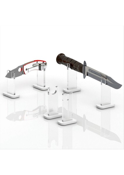 4set Bıçak Ekran Standı, Akrilik Bıçak Tutucu Toplayıcı, Ev Dekor Için Tek Bıçak Tutucu (Beyaz Taban) (Yurt Dışından) indirimleri