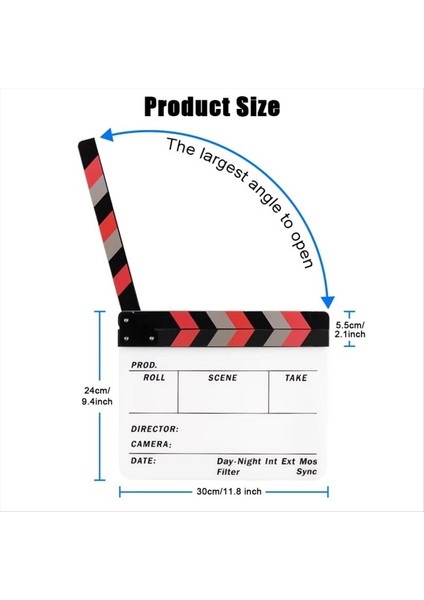 Clapperboard Akrilik Film Action Clap-Stick Director Film Clapboard, Film, Tv ve Video Productions Black Için Ideal (Yurt Dışından) fiyatları