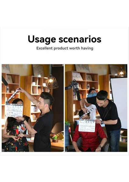 Clapperboard Akrilik Film Action Clap-Stick Director Film Clapboard, Film, Tv ve Video Productions Black Için Ideal (Yurt Dışından) indirimleri