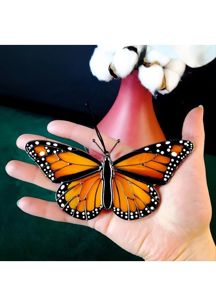 Lekeli Kelebek Güneş Catcher Leke Cam Pencere Asma Asılı Kelebekler Sun Catcher Araba Kelebek Dekorasyonları A (Yurt Dışından) fiyatları