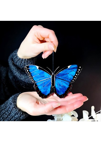 Lekeli Kelebek Güneş Catcher Leke Cam Pencere Asma Asılı Kelebekler Sun Catcher Araba Kelebek Dekorasyonları A (Yurt Dışından) fırsatları