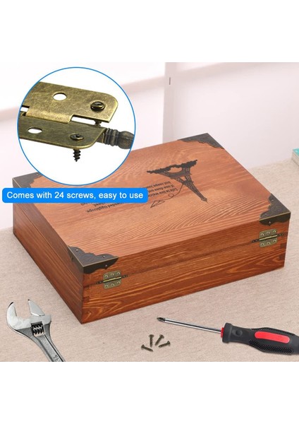 4 Adet Mini Menteşeler Antika Bronz Retro 6 Delik, Ahşap Takı Kutusu Dolabı Için 24 Adet Vidalı Donanımı Menteşeler (Yurt Dışından) modelleri