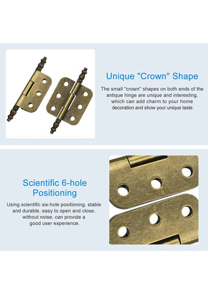 4 Adet Mini Menteşeler Antika Bronz Retro 6 Delik, Ahşap Takı Kutusu Dolabı Için 24 Adet Vidalı Donanımı Menteşeler (Yurt Dışından) fırsatları
