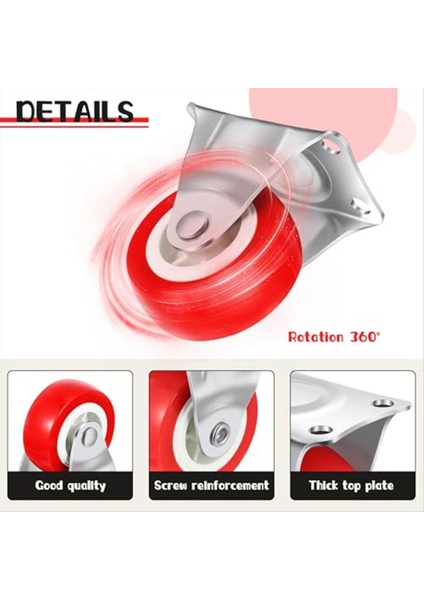 12 Adet Tekerlekler Mobilya Için Metal Üst Plakalı Sert Döner Sabit Hint Tekerlekleri, Vidalı Küçük Aletler (Yurt Dışından) fırsatları