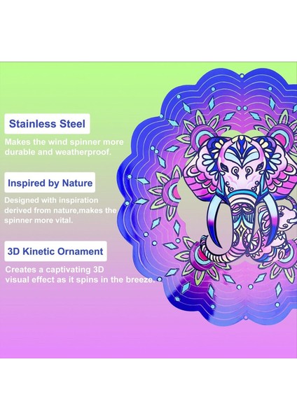 3D Asma Rüzgar Spinner Süsleme, Dış ve Iç Mekan Dekoru Için 12 Inç Metal Rüzgar Kinetik Heykel, Bahçe Dekorasyonu (Yurt Dışından) modelleri