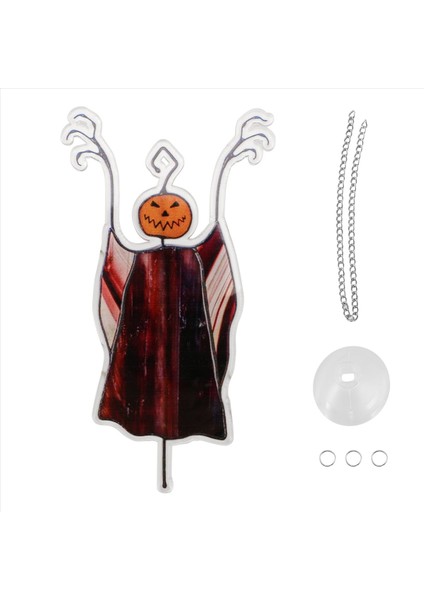 Cadılar Bayramı Spooky Suncatcher Pencere Panelleri Için Güneş Yakalayıcı, Benzersiz Ürkütücü Cadılar Bayramı Süs Süsleri Ev Için (Yurt Dışından)