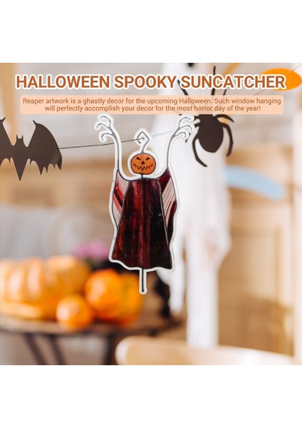 Cadılar Bayramı Spooky Suncatcher Pencere Panelleri Için Güneş Yakalayıcı, Benzersiz Ürkütücü Cadılar Bayramı Süs Süsleri Ev Için (Yurt Dışından) indirimleri