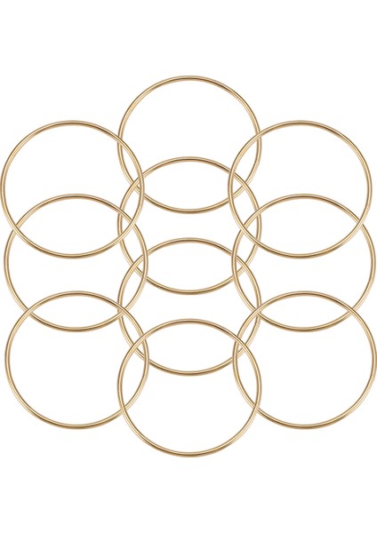 Dreamcatchers ve El Sanatları Için 10 Paket 3 Inç Altın Rüya Yakalayıcı Metal Yüzük Çemberler Makrome Yüzüğü (Yurt Dışından) modelleri