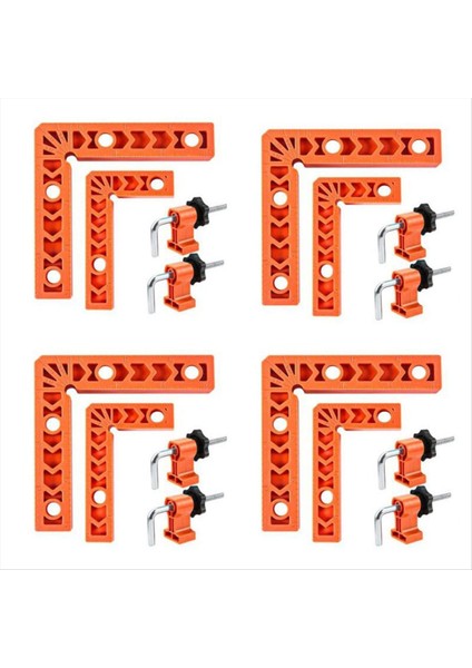 90 Derece Sağ Açılı Yardımcı Konumlandırıcı 4inch Ahşap Işleme Aracı Plastik Kare Kare Tutucu, 3inç 4 Inç, 16PCS (Yurt Dışından)