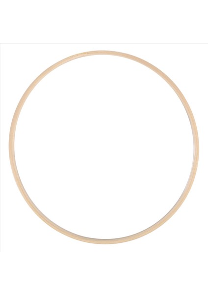 Rüya Bambu Yüzükler, Ahşap Daire Yuvarlak Catcher Dıy Hoop Çiçek Çelenk Evi Bahçe Bitki Dekoru Asma Sepet 26CM (Yurt Dışından)