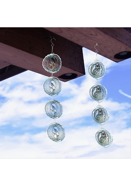 3D Rüzgar Spinner ile Dış Çanlar Için Rüzgar Çanları, Bahçe Arka Bahçesi Için Kadınlar Için Hediyeler Kedi (Yurt Dışından) indirimleri