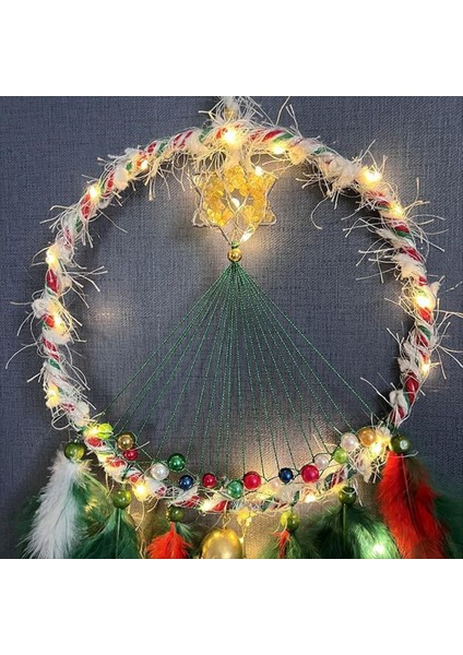 Yıldızlar Dream Catcher Işıklarla El Yapımı Dreamcatcher Asma Dekorasyon Ev Duvar Dekorasyon El Sanatları Süsleme (Yurt Dışından) fiyatları
