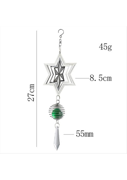 Kinetik Asılı Kar Tanesi Rüzgar Spinner Güneş Yakalayıcı 3D Spiral Kuyruk Kafesi Top Rüzgar Çanları Kristal Prizma Kolye (Yurt Dışından) fiyatları