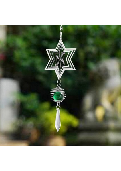 Kinetik Asılı Kar Tanesi Rüzgar Spinner Güneş Yakalayıcı 3D Spiral Kuyruk Kafesi Top Rüzgar Çanları Kristal Prizma Kolye (Yurt Dışından) modelleri